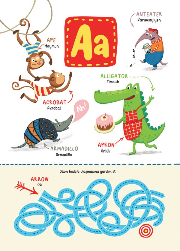 A'dan Z'ye Eğlenceli Resimlerle İngilizce İlk 200 Kelime - Görsel 2