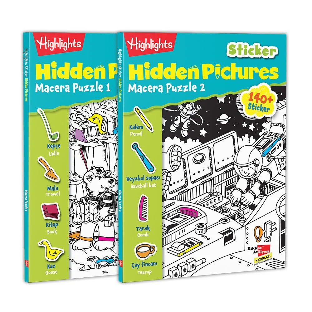 Sticker Hidden Pictures Macera Puzzle 2'li Set Sticker Hidden Pictures Macera Puzzle 2'li Set