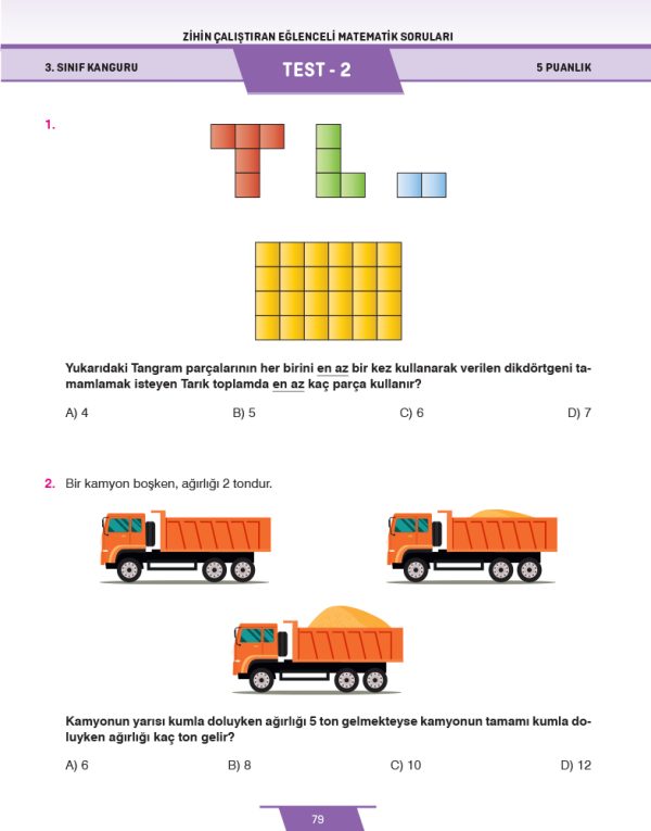3.-Sınıf-Zihin-Çalıştıran-Eğlenceli-Kanguru-Matematik-Soruları-Syf-79 3. Sınıf Zihin Çalıştıran Eğlenceli Kanguru Matematik Soruları - Görsel 7