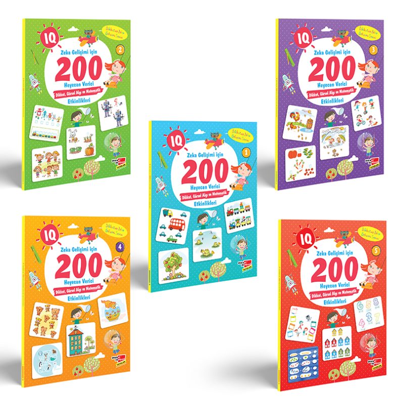 IQ Zeka Gelişimi için 200 Heyecan Verici 5'li Etkinlik Seti 1 IQ Zeka Gelisimi icin 200 Heyecan Verici 5li Etkinlik Seti