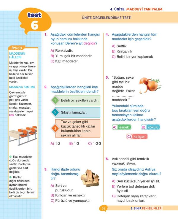 dikkat-atolyesi-3-sinif-fen-bilimleri-ipuclu-soru-bankasi7 3. Sınıf İpuçlu Fen Bilimleri Yeni Nesil Soru Bankası - Görsel 6