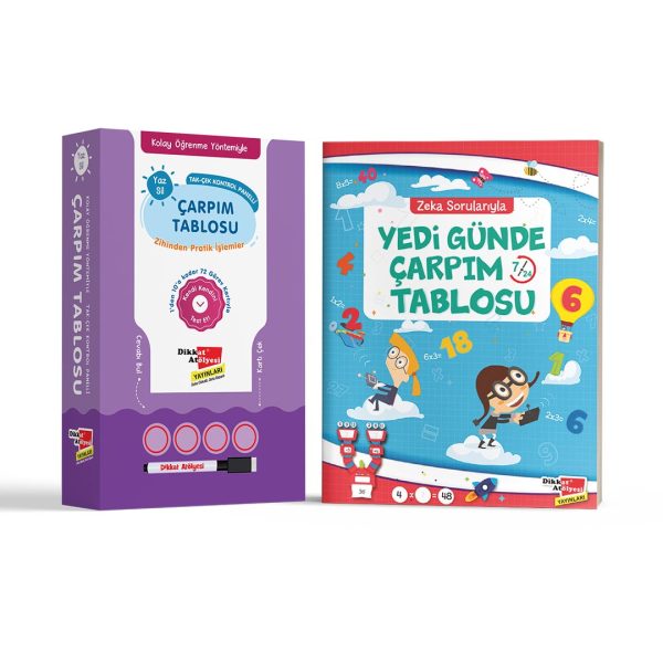 Kolay Öğrenme Yöntemi ve Yedi Günde Çarpım Tablosu 2'li Set