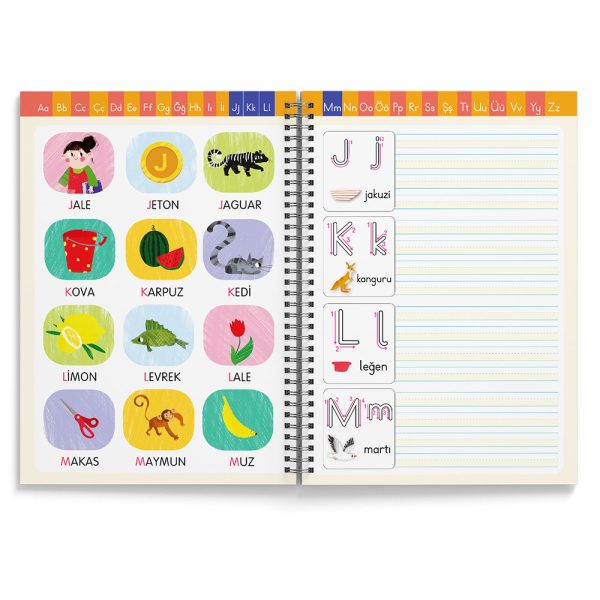 Oluklu Alfabe Kitabı İç Sayfa 2 Sihirli Kalemli Oluklu Alfabe Kitabı - Görsel 7