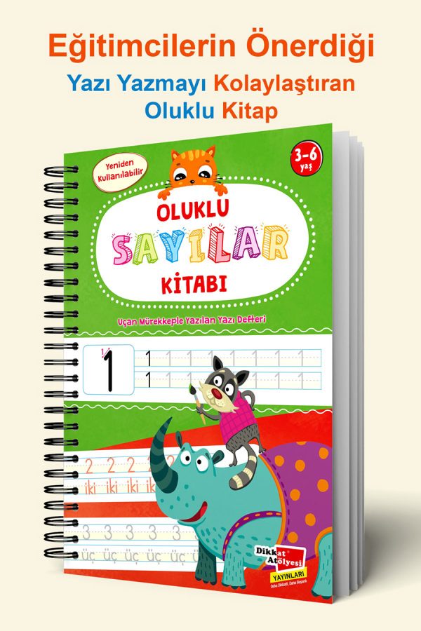 Sayıları Yazmayı Kolayca Öğreten Kitap Harfleri ve Sayıları Yazmayı Kolayca Öğreten Kitap | Sihirli Uçan Kalemli Oluklu Kitap - Görsel 3